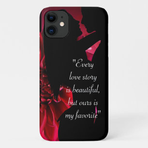 Love story quote kiss lover background Case-Mate i iPhone Case