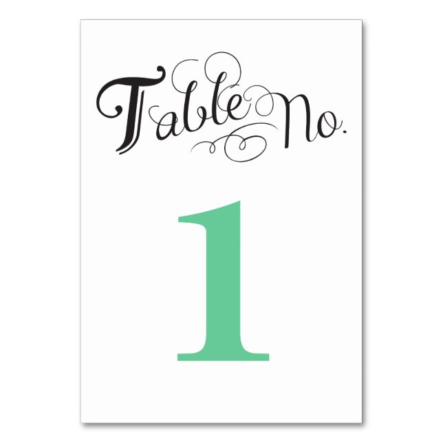Love Story Table Number Card (Back)