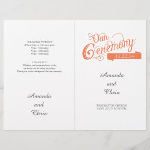 Love Story Wedding Program Flyer