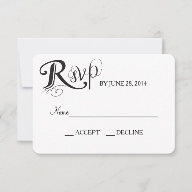 Love Story Wedding Reply Card (Front)