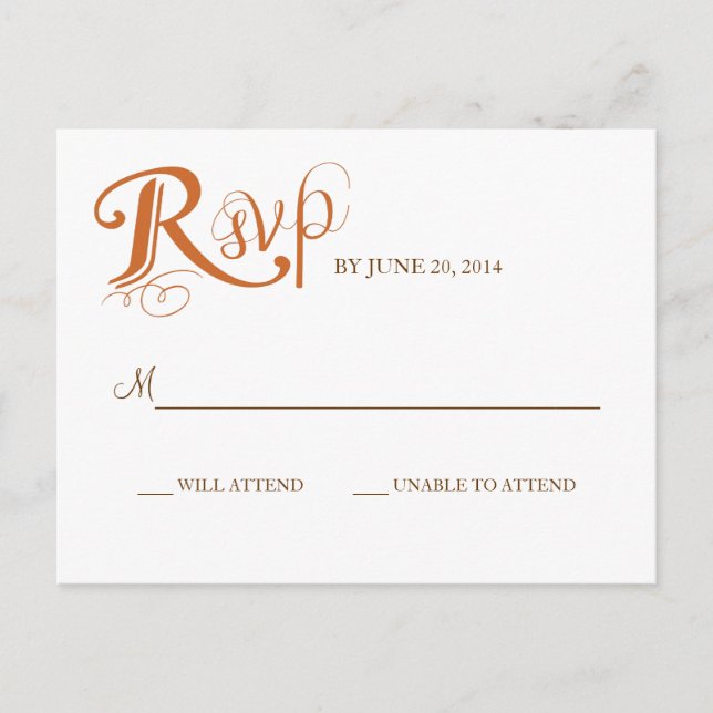 Love Story Wedding Reply Postcard (Front)