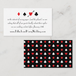 Love Struck Casino Wedding Online RSVP Card