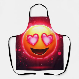 Love Struck Emoji Hearts Glow Apron