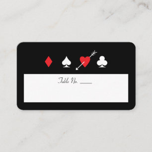 Love Struck Las Vegas Fill-In Name Table Number Place Card