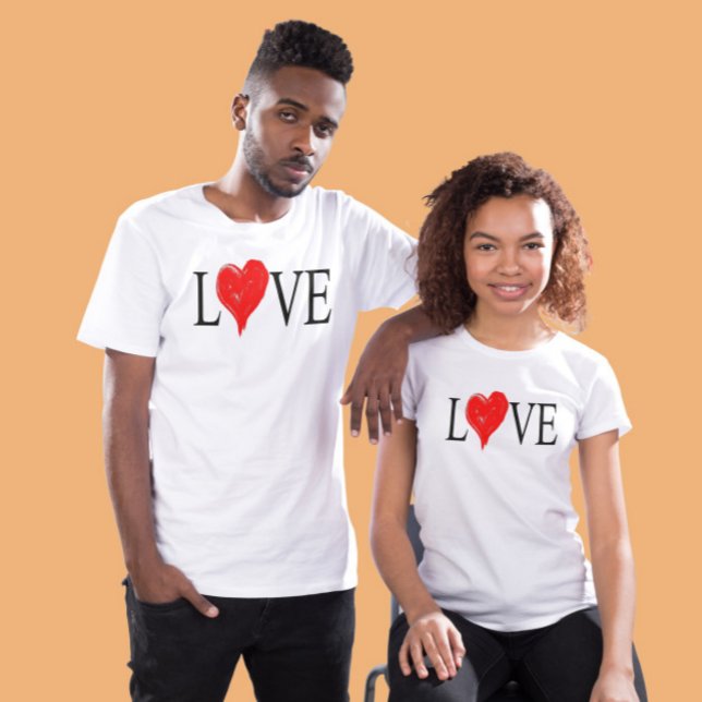  Love Stylish Red heart romantic Couple quote T-Shirt (Creator Uploaded)