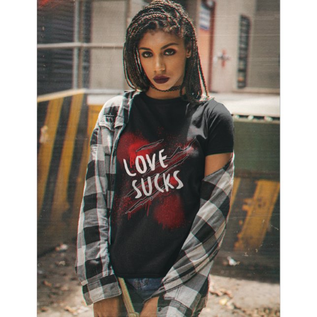 Love Sucks, Anti Valentine's Day Style Gothic  T-Shirt (Creator Uploaded)