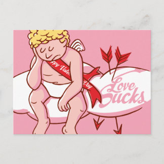 Love Sucks Cupid Anti Valentine Postcard CUSTOMIZE