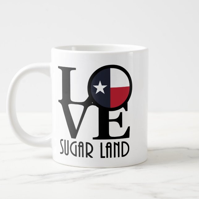 LOVE Sugar Land 20oz Large Coffee Mug (Left)