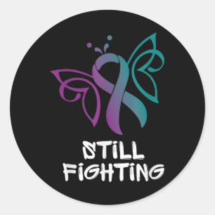 Love Suicide Prevention Awareness Still Fighting  Classic Round Sticker
