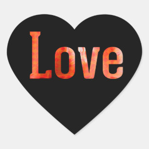 Love Sunburst Colours Heart Sticker
