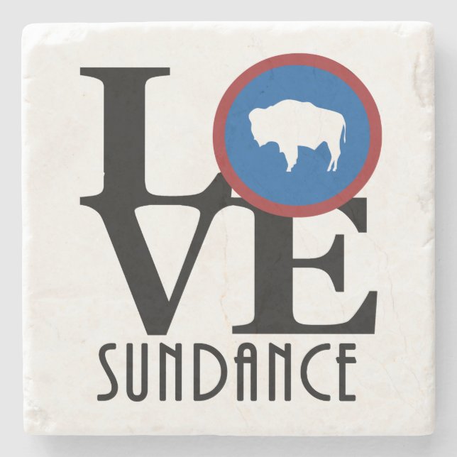 LOVE Sundance Wyoming Stone Coaster (Front)