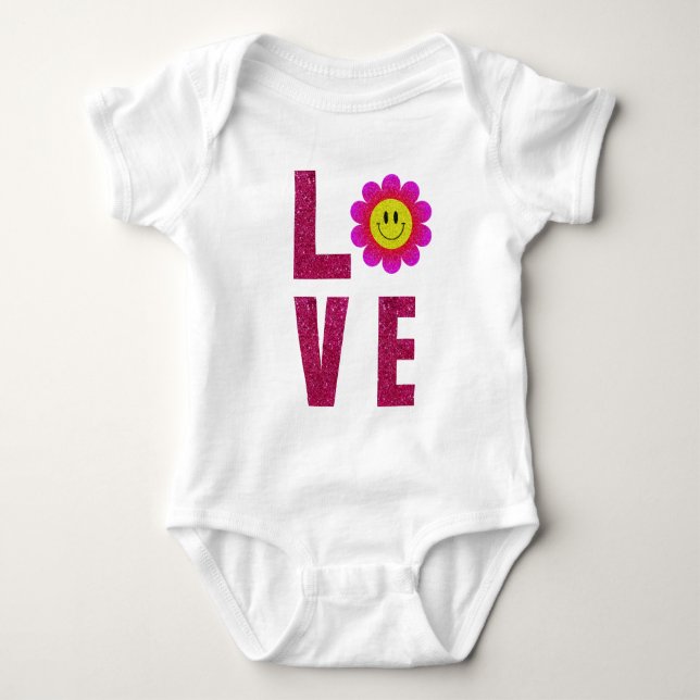 Love Sunflower Baby Bodysuit (Front)