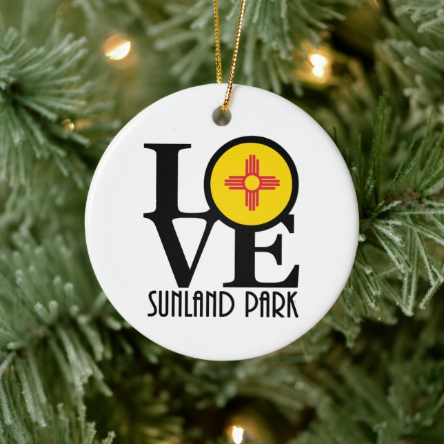 LOVE Sunland Park New Mexico Ceramic Tree Decoration (Tree)