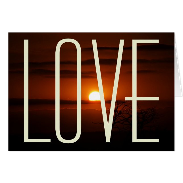 LOVE SUNSET Card (Front Horizontal)