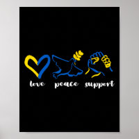 Love Support Peace Ukraine Awareness Heart Unity M