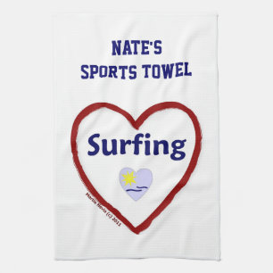 Love Surfing - Sports Towel (Personalise)