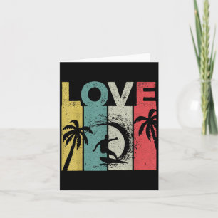 Love Surfing Vintage Quote Graphic Surfer Sayings Card
