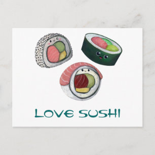 Love Sushi Postcard