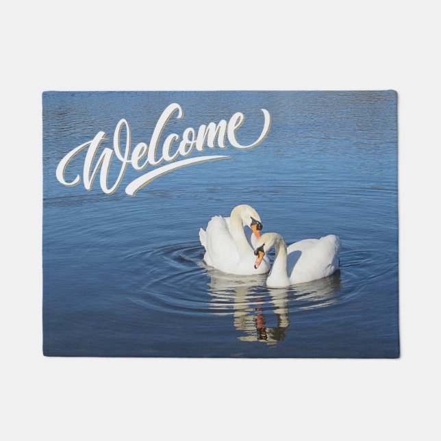 Love Swans Doormat (Front)