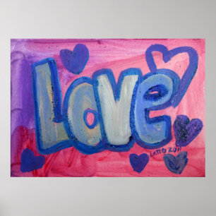 Love Sweet Candy Painting Art Poster Print