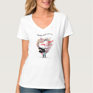 LOVE SWEET LOVE Boston Terrier  T shirt Ladies