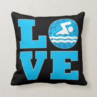 LOVE Swimming Custom Colour Swimmer Cushion