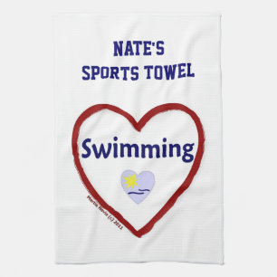 Love Swimming - Sports Towel (Personalise)