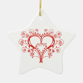Love Swirl Heart Valentine’s Day custom ornament