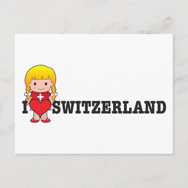 Love Switzerland Postcard (Front)