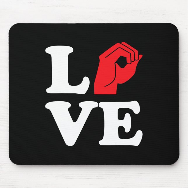 Love Symbol Asl  Mouse Pad (Front)