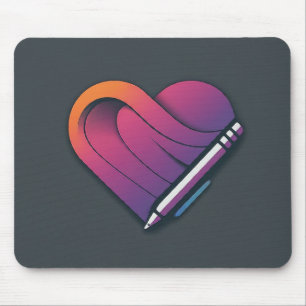 Love Symbol Pen Mouse Pad