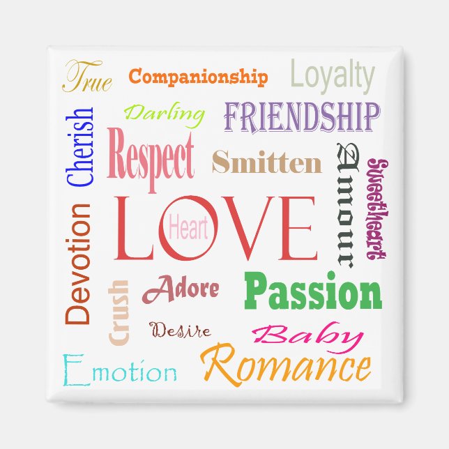 Love Synonyms by Shirley Taylor Magnet (Front)