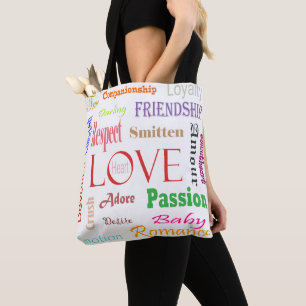Love Synonyms by Shirley Taylor Tote Bag