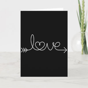 Love T Shirt Women Men Heart Arrow Graphic Valenti Card