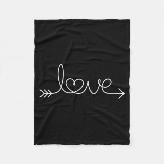 Love T Shirt Women Men Heart Arrow Graphic Valenti Fleece Blanket