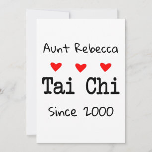 Love Tai Chi Funny Quote with Red Hearts Thank You Card