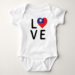Love - Taiwan Flag Baby Bodysuit