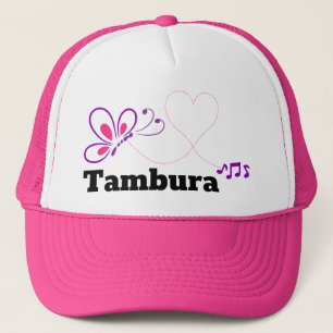 Love Tambura Pink Purple Butterfly Heart Trucker Hat