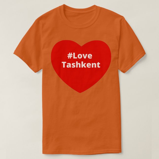 Love Tashkent Hashtag Heart T-Shirt (Design Front)