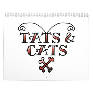 Love Tats & Cats Tattoo Style Heart Calendar