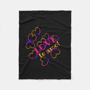 Love te amo! fleece blanket