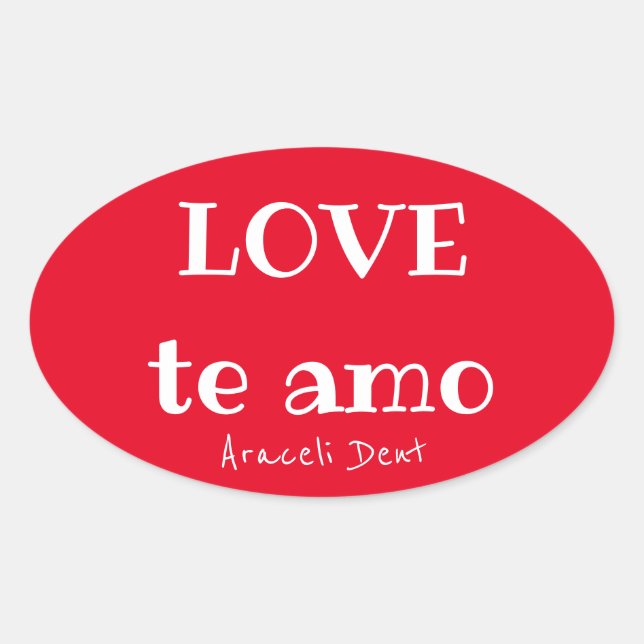 LOVE te amo Stickers (Front)