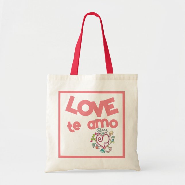 Love te Amo Tote Bag (Front)