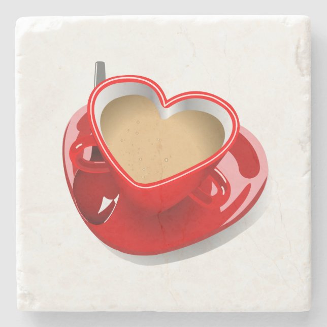 Love tea marble coaster. stone coaster (Front)