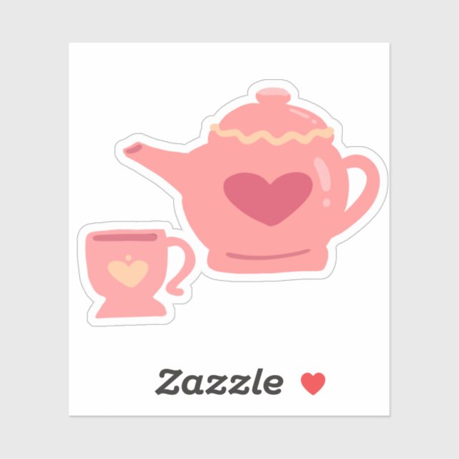 love tea pot & cup (Sheet)