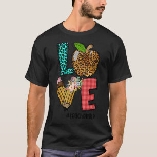 Love Teacher Life Apple Pencil Teacher Appreciatio T-Shirt