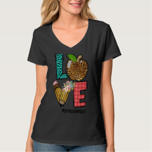 Love Teacher Life Apple Pencil Teacher Appreciatio T-Shirt