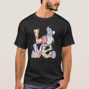 Love Teacher Life Easter Gnome Egg Hunting Basket  T-Shirt