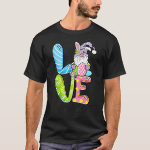 Love Teacher Life Easter Gnome Egg Hunting Basket  T-Shirt