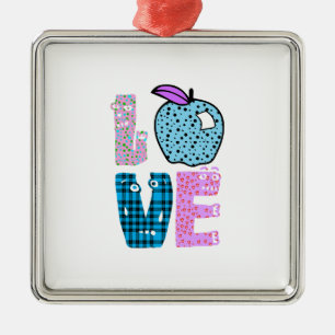 Love Teacher Metal Tree Decoration
